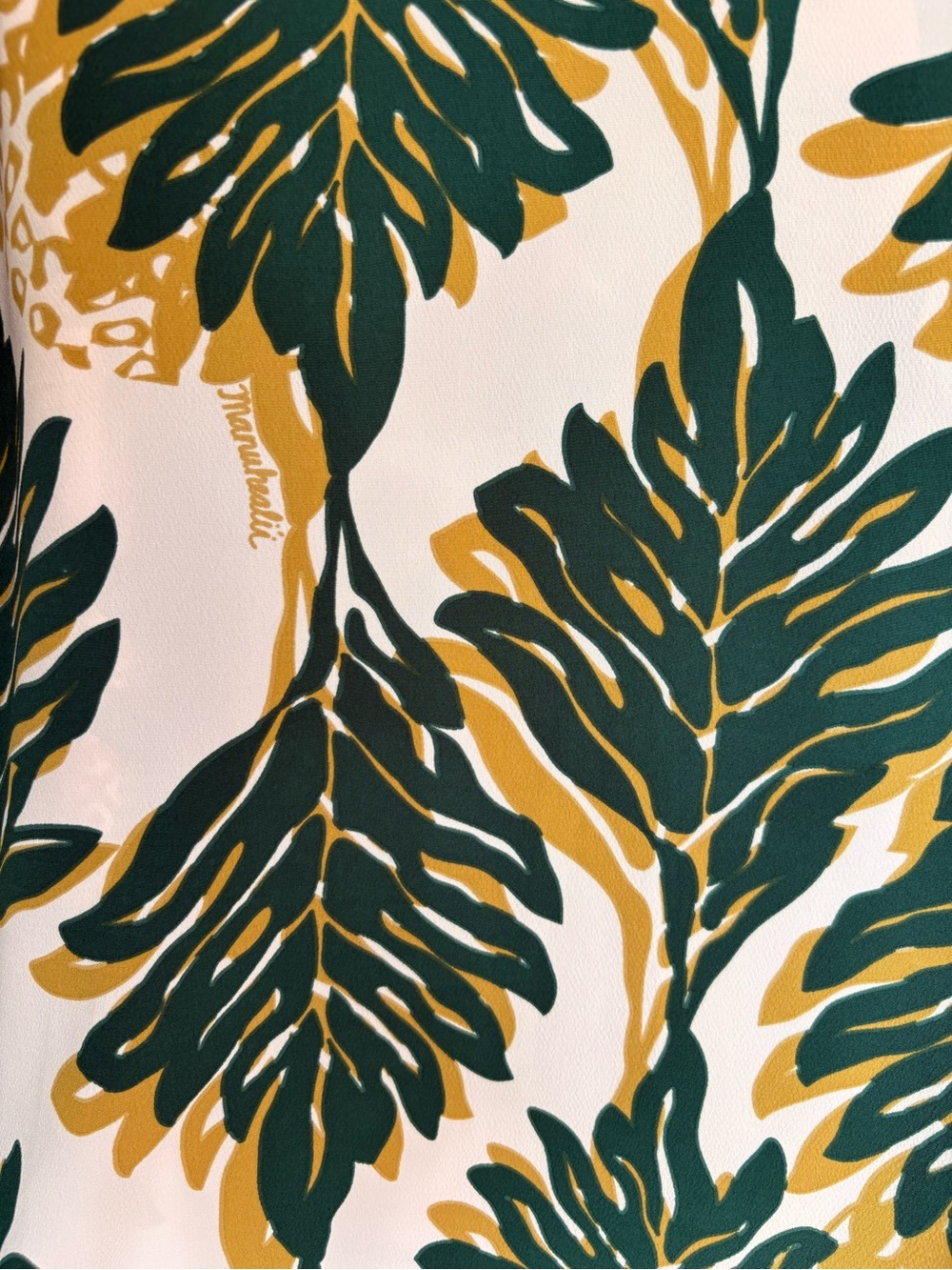 Manuhealiʻi Hawaii Tropical Maxi Dress Pockets Green XXL - Picture 6 of 6
